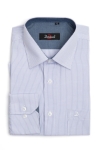 Camasa barbati clasica alba in patratele 0073-7303