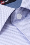 Camasa barbati clasica alba in patratele 0073-7303