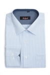 Camasa barbati clasica alba in patratele 0073-7305