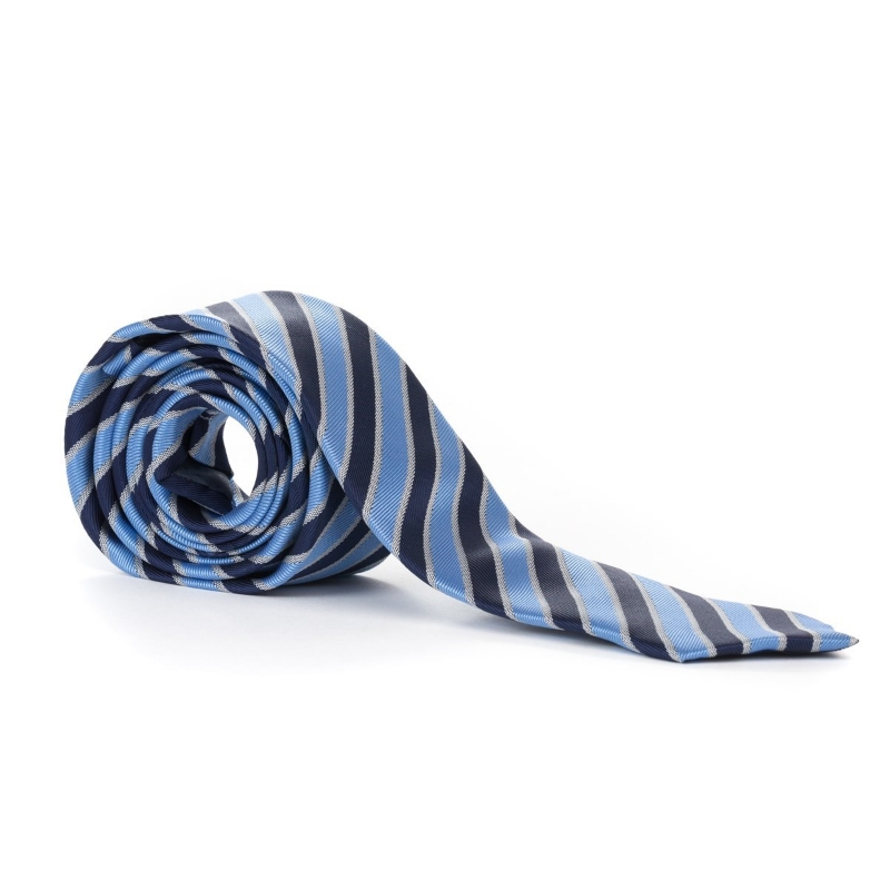 Cravata barbati albastra cu dungi
