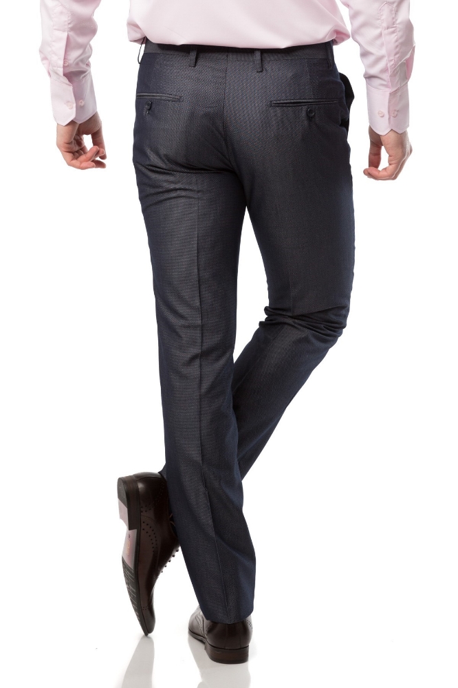 Pantaloni barbati slim bleumarin C17076-9