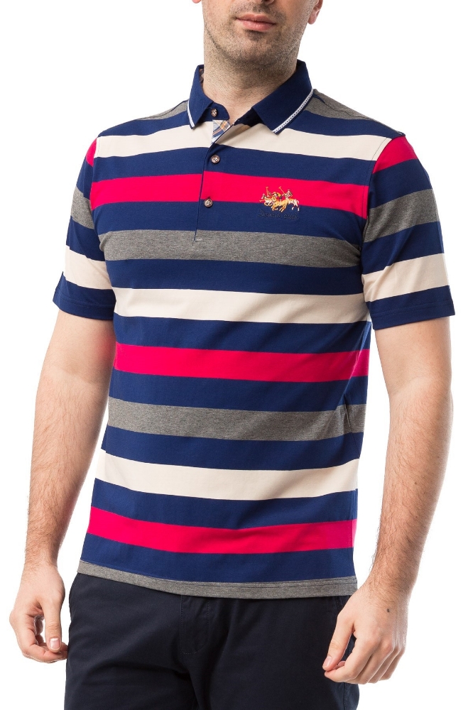 Tricou barbati cu dungi X5747-2