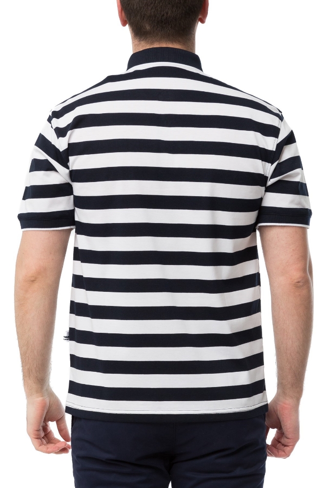 Tricou barbati alb cu dungi negre 331