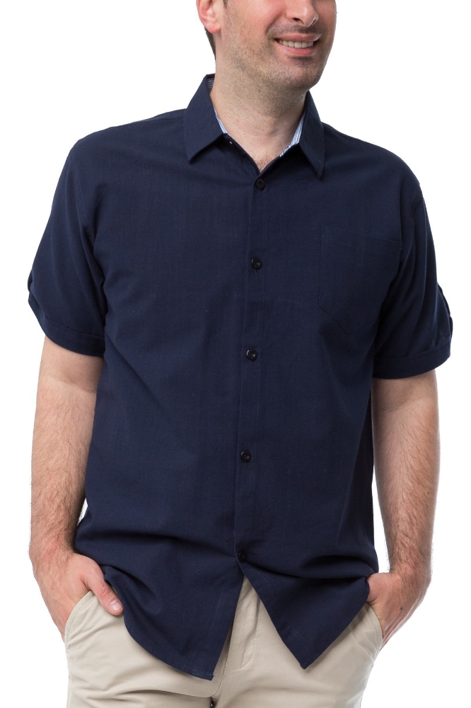 Camasa barbati casual bleumarin 303