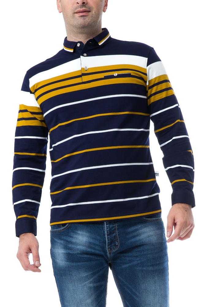 Tricou barbati maro cu maneci lungi LM2