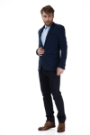 Sacou barbati slim bleumarin LM113