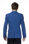 Sacou barbati albastru in carouri A18287-209