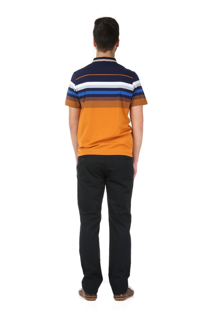 Tricou bleumarin cu maro X118824S-2