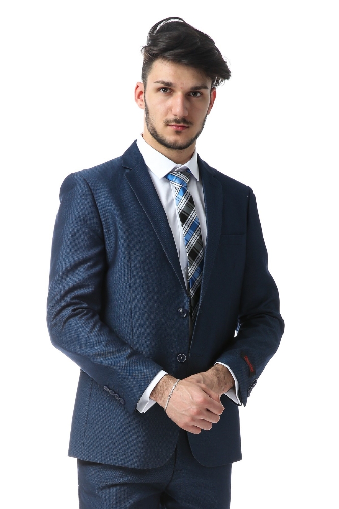 Imagine Costum slim fit albastru  A17317-9