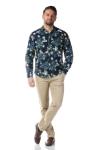 Imagine Camasa casual bleumarin cu flori 803-2