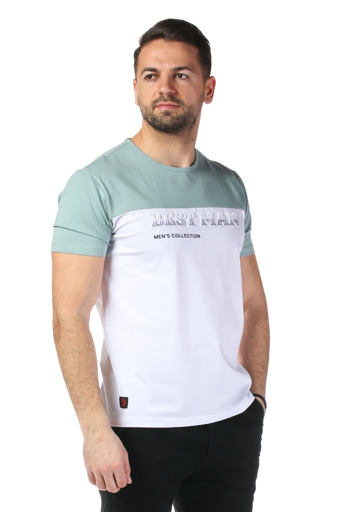 Imagine Tricou alb cu verde 1802-1