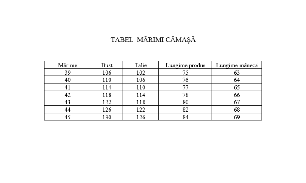 Tipar camasa clasica