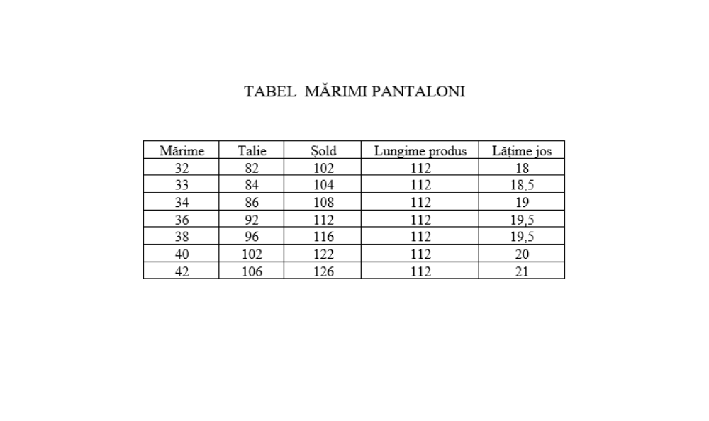 Tipar pantaloni