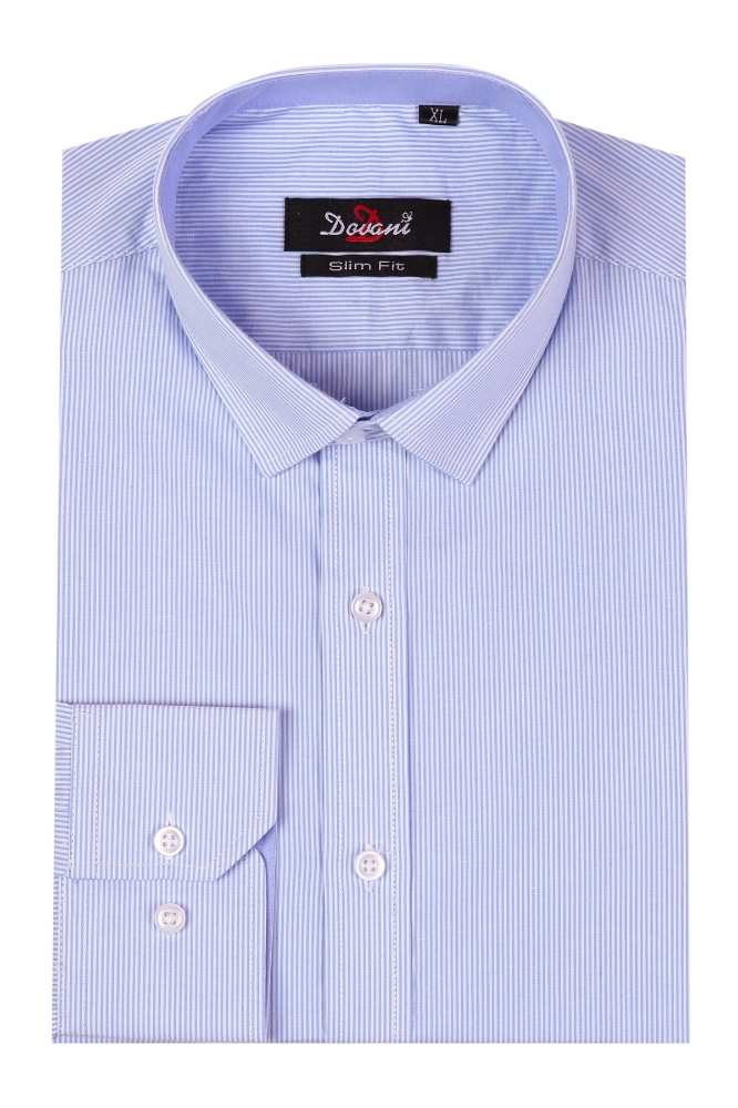 Camasa slim bleu in dungi S02 F1