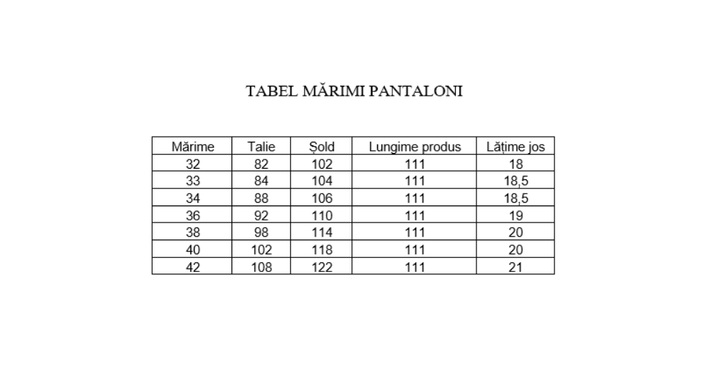 Tipar pantaloni