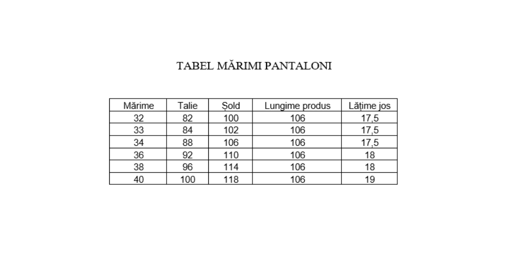 Tipar pantaloni