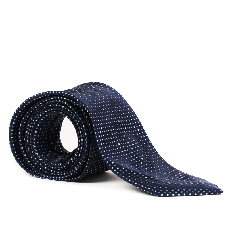 Cravata bleumarin cu buline F1