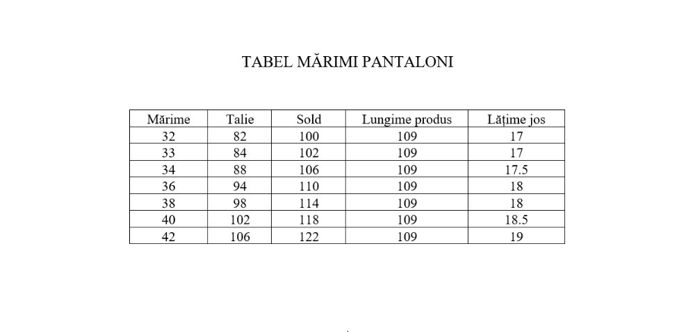 Tipar pantaloni