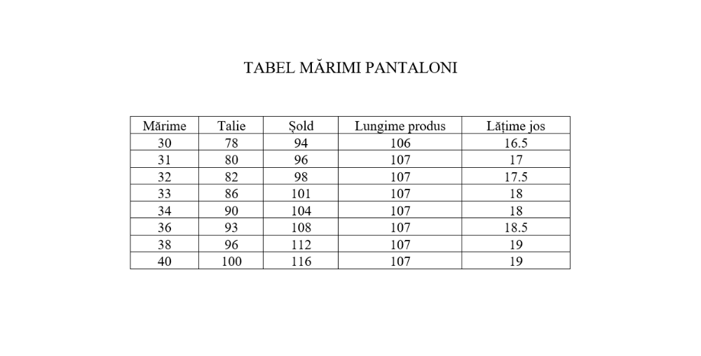 Tipar pantaloni