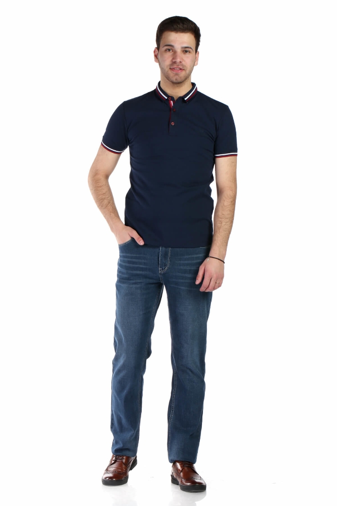 Pantaloni blug albastri R936-1 F2