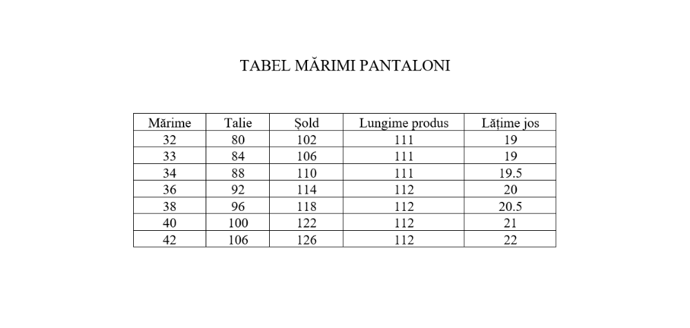 Tipar pantaloni