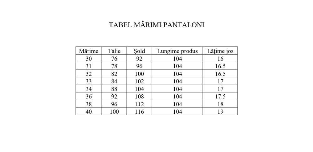 Tipar pantaloni