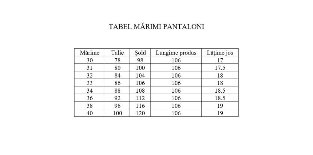 Tipar pantaloni