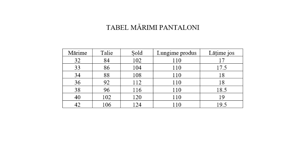 Tipar pantaloni