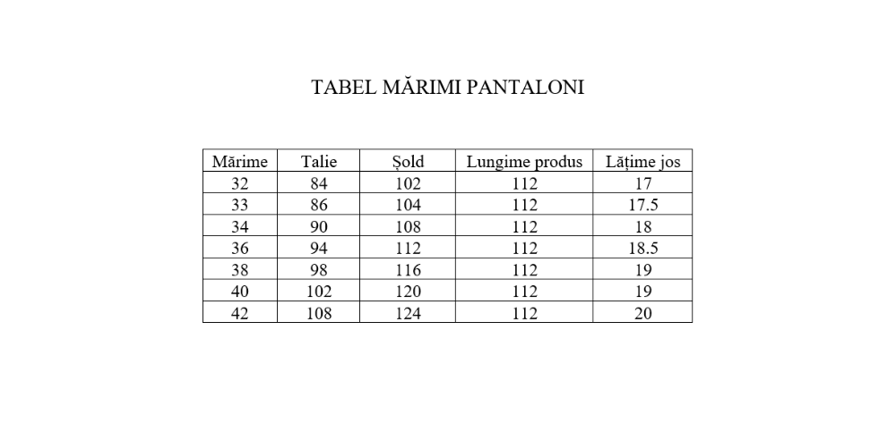 Tipar pantaloni