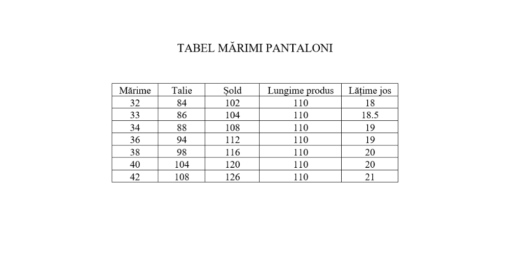 Tipar pantaloni