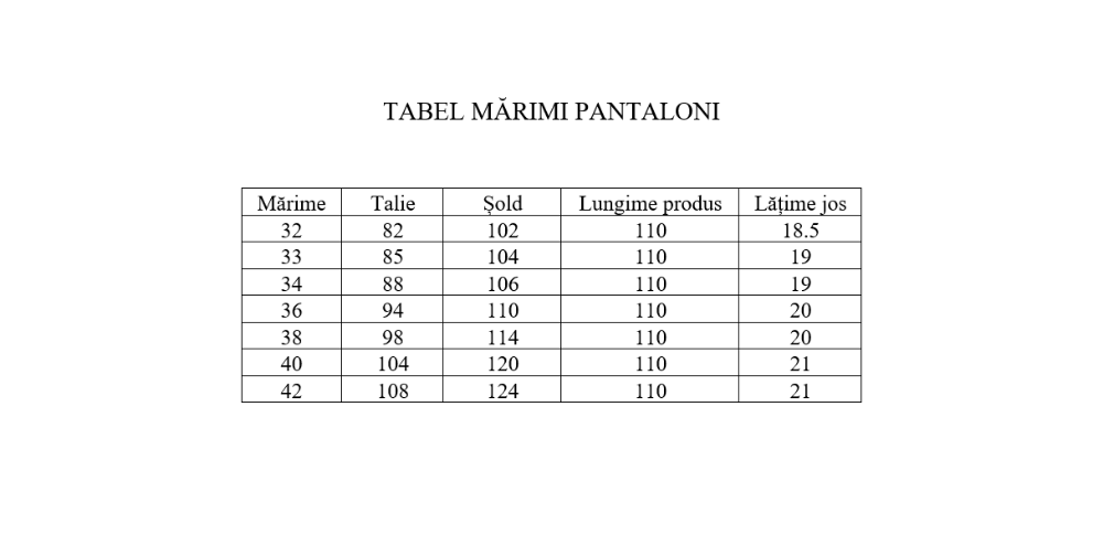 Tipar pantaloni