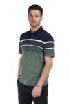 Tricou verde cu dungi bleumarin si albe X202018S-2 F1