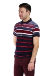 Tricou bleumarin cu dungi rosii si albe 13-16-4 F1