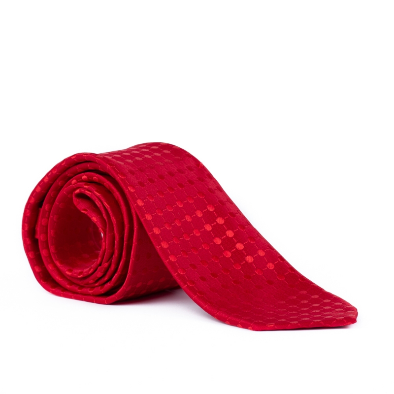 Imagine Cravata rosie cu model 3