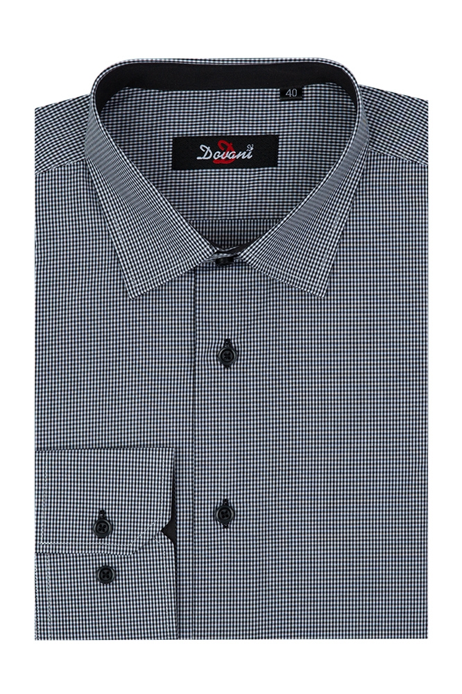 Imagine Camasa clasica neagra carouri A02