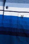 Imagine Tricou albastru cu dungi bleu si albe S8202-1