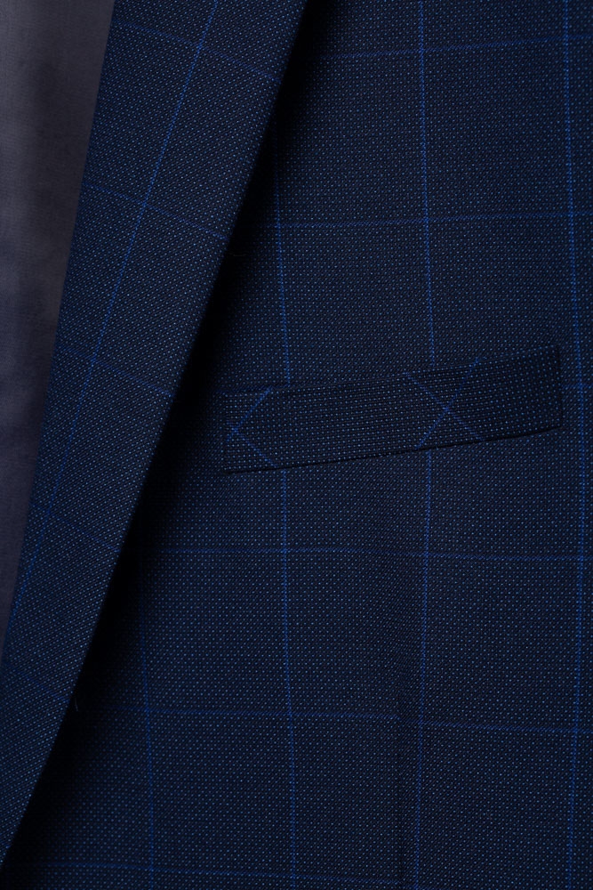 Imagine Sacou bleumarin in carouri slim 211117-40