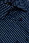 Imagine Camasa slim bleumarin in carouri A9165-44