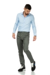 Imagine Pantaloni regulari gri deschis R282-1