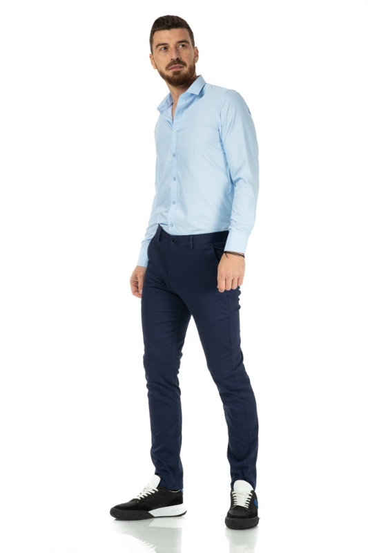 Imagine Pantaloni slim albastri S284-12