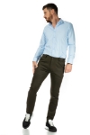 Imagine Pantaloni slim maro inchis S252-16