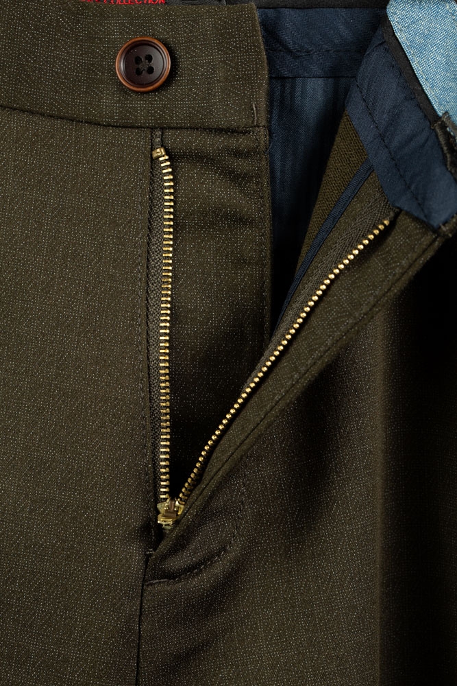 Imagine Pantaloni slim maro inchis S252-16