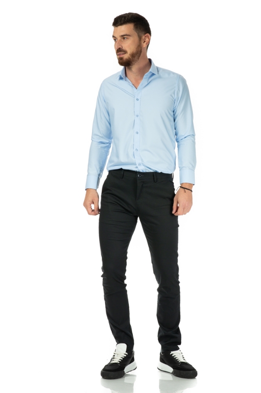 Imagine Pantaloni slim gri inchis S258-9