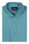 Imagine Camasa slim verde cu model 1580-78