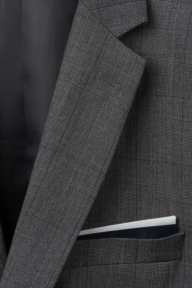 Imagine Costum gri in carouri C 7741-1