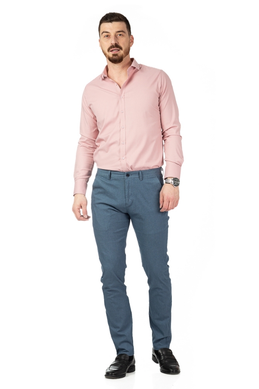 Imagine Pantaloni slim albastri S315-8