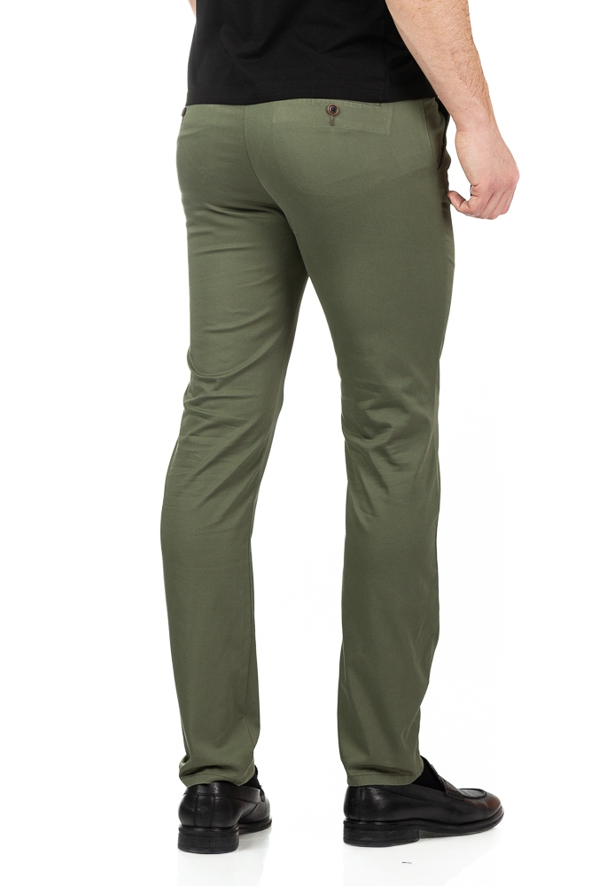 Imagine Pantaloni slim verde kaki S327-72