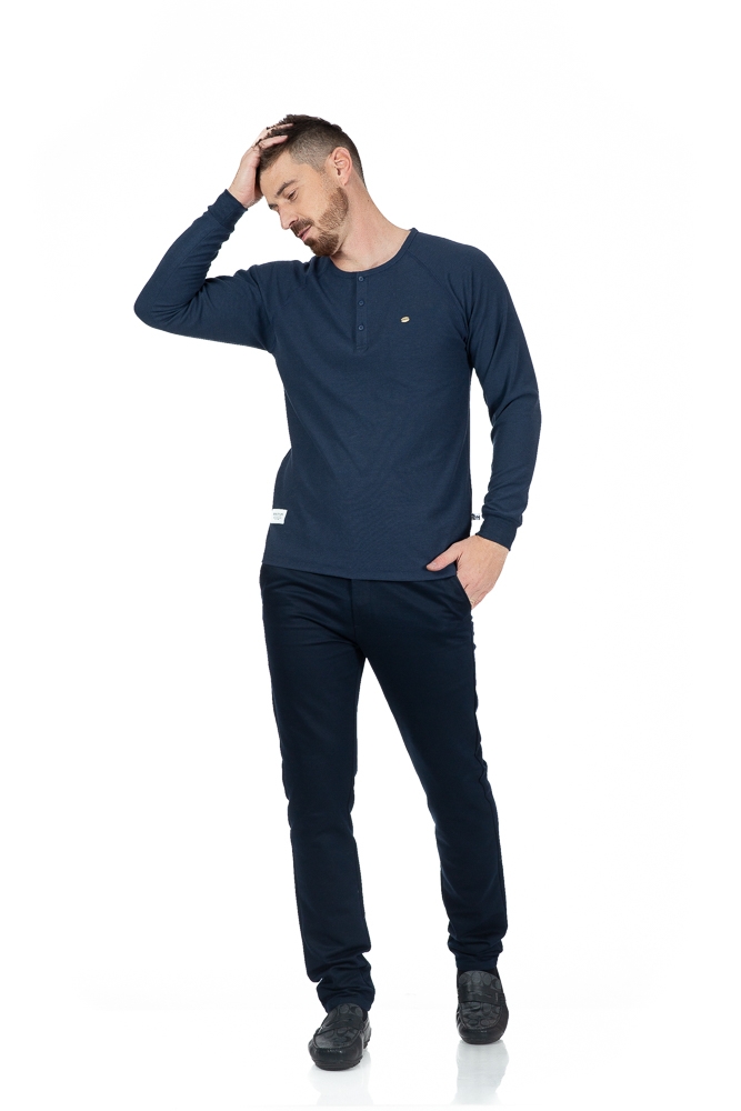 Imagine Tricou maneca lunga bleumarin 288-1