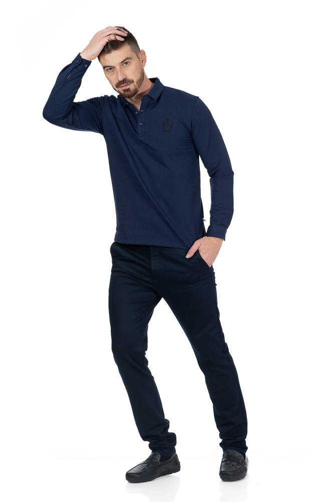 Imagine Tricou maneca lunga bleumarin 289-68