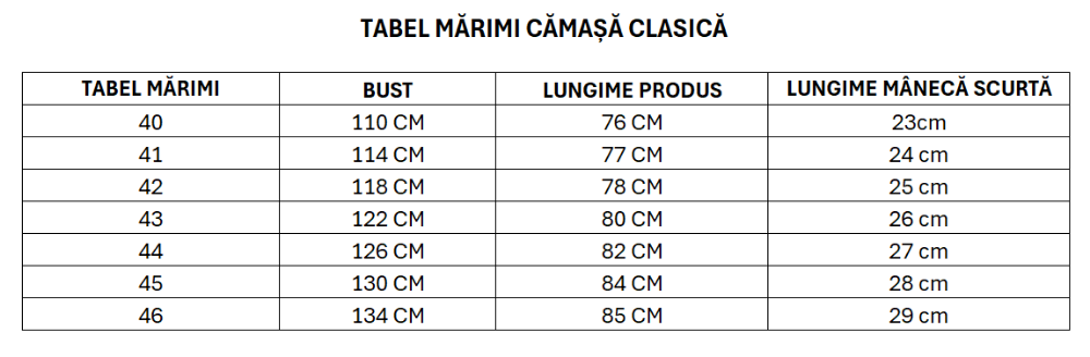 Imagine Camasa clasica alba cu maneca scurta CS 4701
